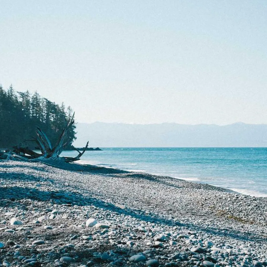 blue shoreline