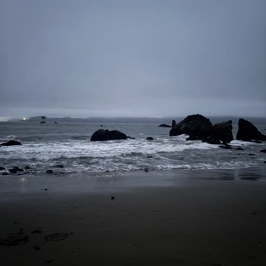stormy surf and rocks at Lands End