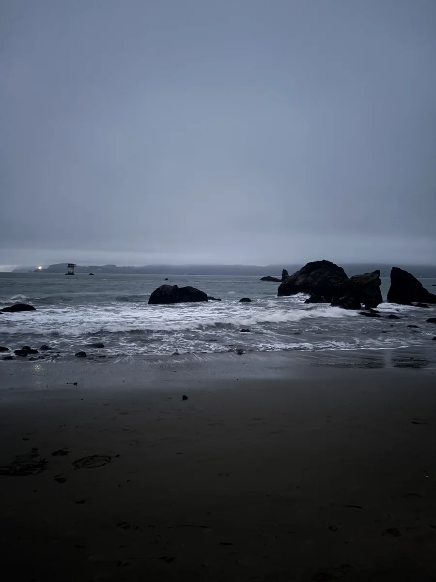 stormy surf and rocks at Lands End