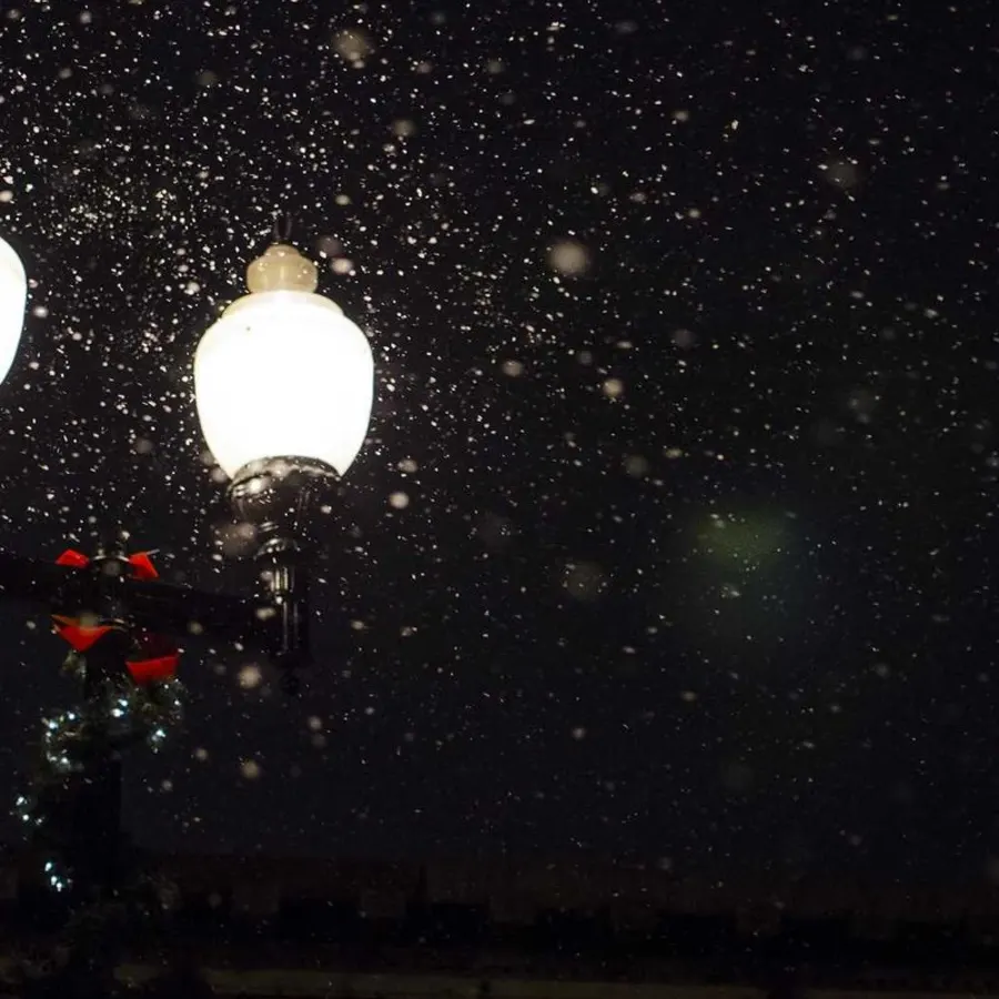 streetlight in snow